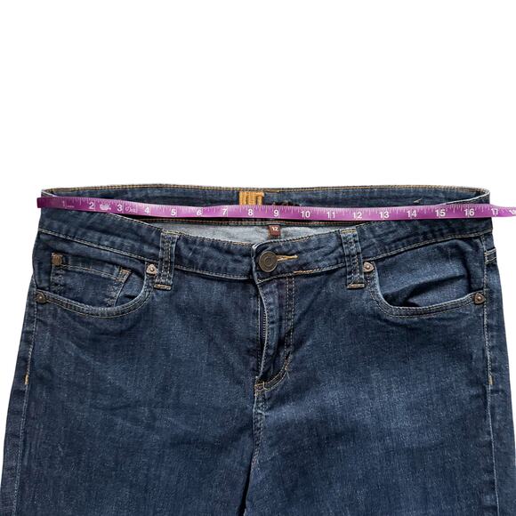 KUT from the Kloth Crop Jeans Women's Sz 12 Dark Wash Prep Preppy mid rise - Picture 8 of 14